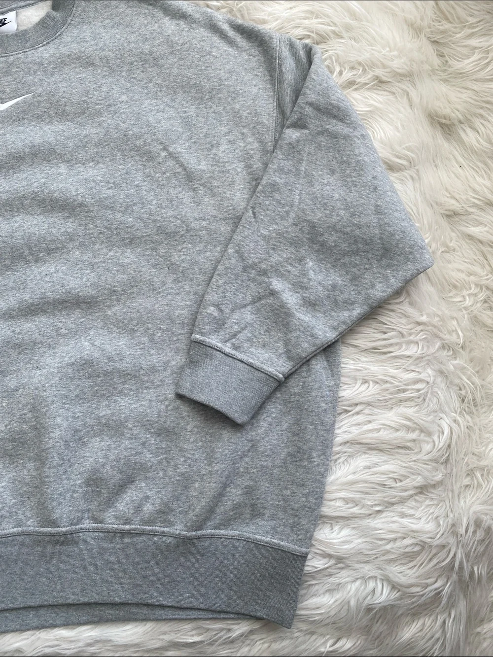 Nike | Oversized Crewneck Sweatshirt with White Swoosh
